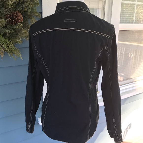 TOMMY HILFIGER Black Button Shirt Top - Picture 4 of 4